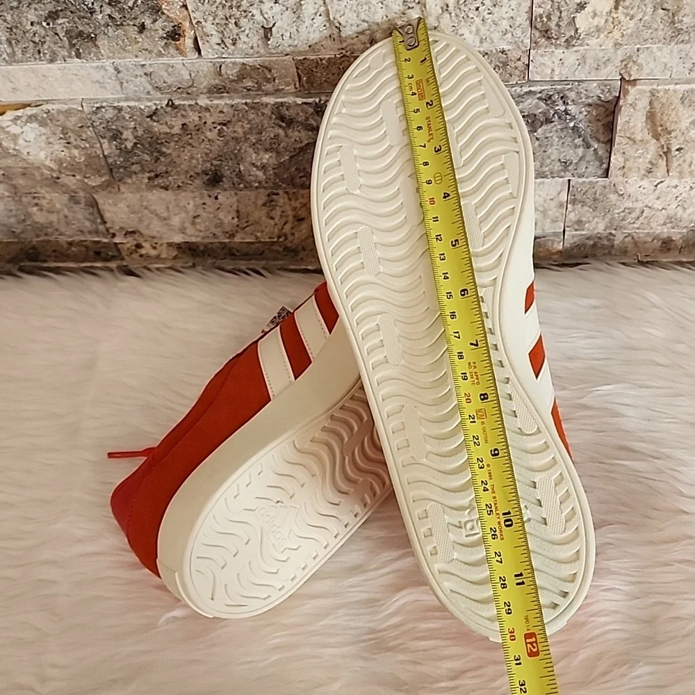 Adidas VL Court 3.0 Orange / Red and White Sneakers Brand New
